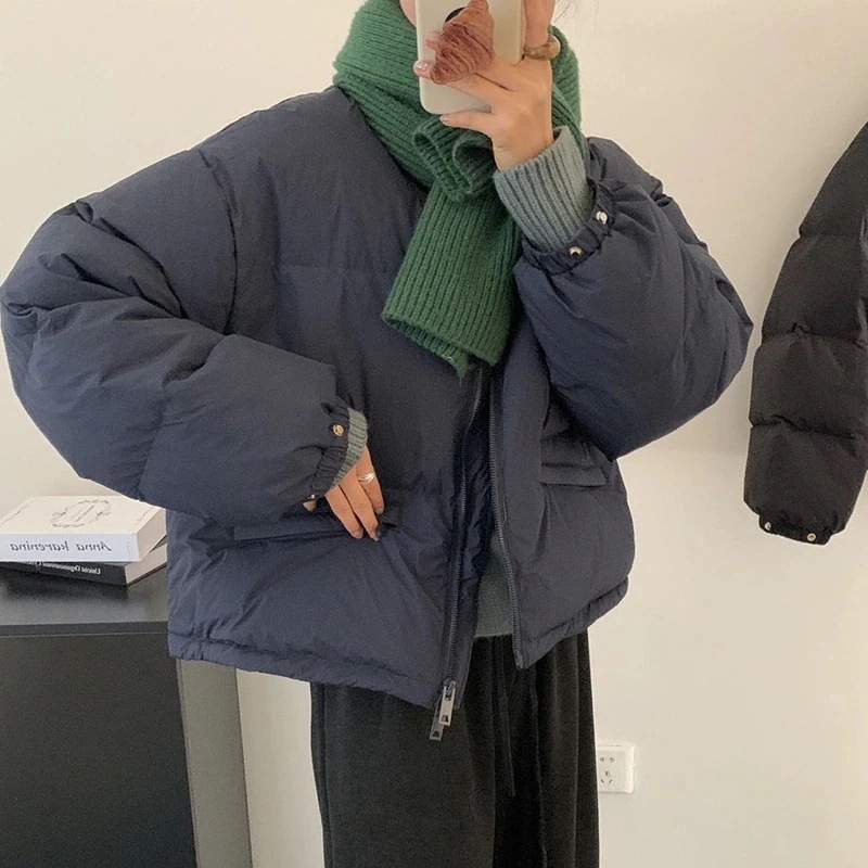 2026年 流行 ダウンジャケット レディース 韓国風 立襟 加厚 ホワイトダックダウン ショート
