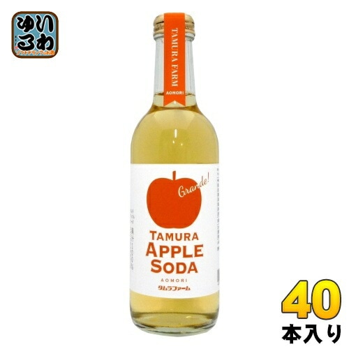 タムラファーム タムラ アップルソーダ グランデ 300ml 瓶 20本×2 まとめ買い りんごジュース アップルジュース りんごソーダ アップルソーダ