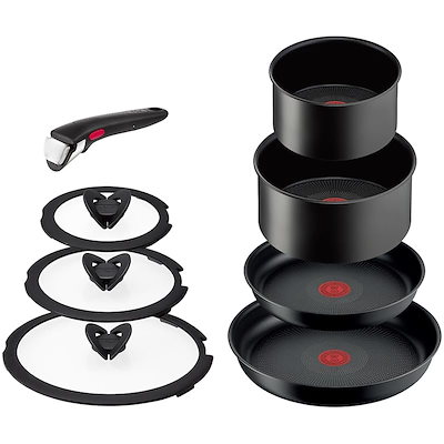 他サイト： 【オンライン限定】 ティファール 取っ手のとれる 鍋 フライパンセット 8点セット IH ガス火対応 PFOAなどの有害物質不使用 「インジニオの商品画像