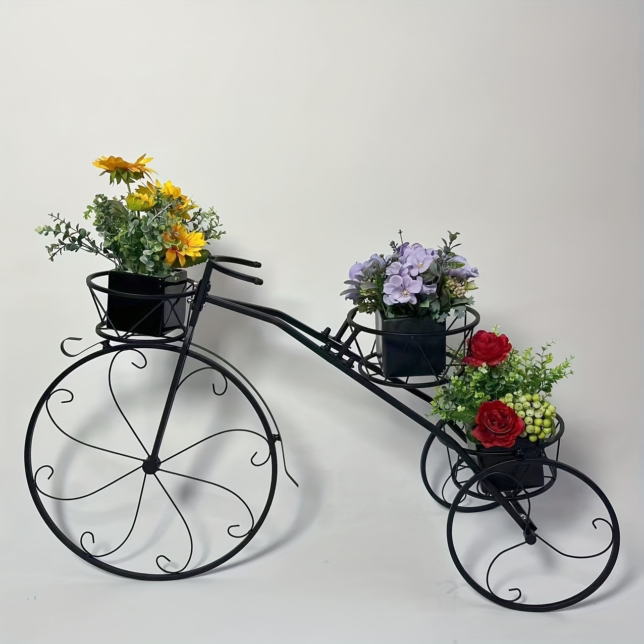 プランターラック 自転車型 サイクル プランター フラワーポット ガーデンバスケット おしゃれ ブラック ホワイト ゴールド ブラウン 7,776円