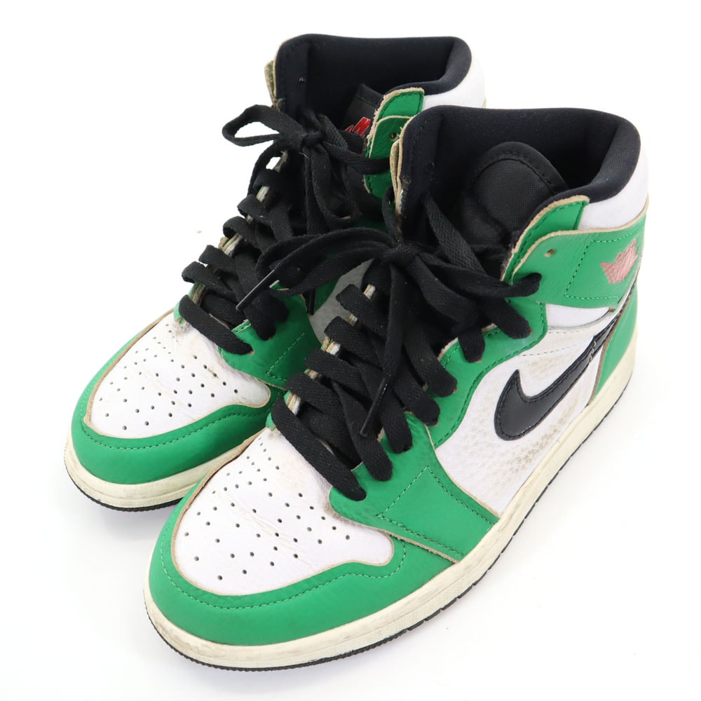 エアジョーダン1 レトロ ハイ OG スニーカー 23.5 グリーン AIR JORDAN 1 RETRO HIGH OG DB4612-300 レディース 古着