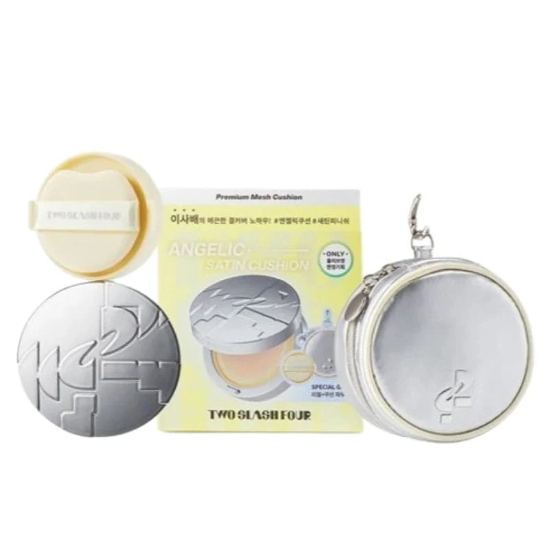 [25SS/新作](+リフィル +ポーチ贈呈)エンジェリック サテン クッション SPF50+ PA++++ 3color 企画セット #RISABAE pick