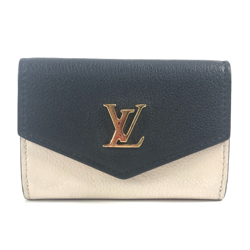 3つ折り財布 M80984 ポルトフォイユ・ロックミニ 財布 ミニウォレット 小物 トリヨンレザー ベージュ