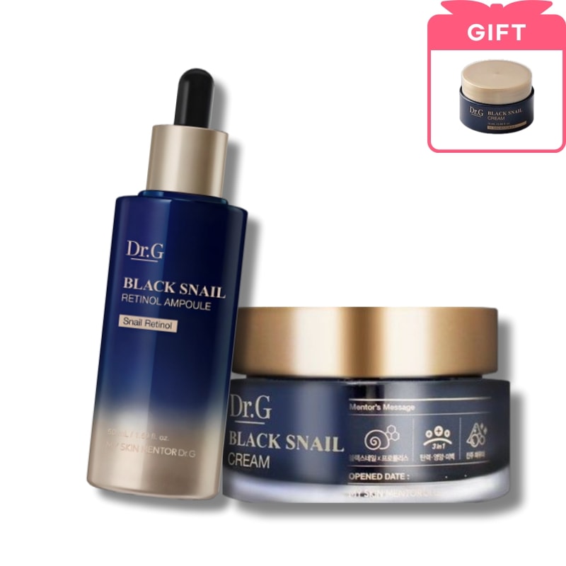 [2個セット]企画ブラックスネイル レチノールアンプル50ml+クリーム50ml