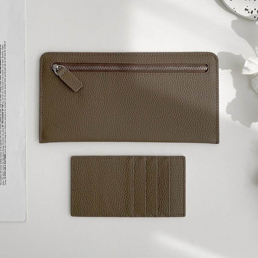 【KAMIR】革 スリム長財布 カード入れ セット