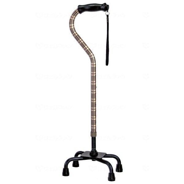 島製作所 オールアルミクォッドケイン おしゃれ四点式 ロータイプ 格子BR 71-C1 メーカー直送