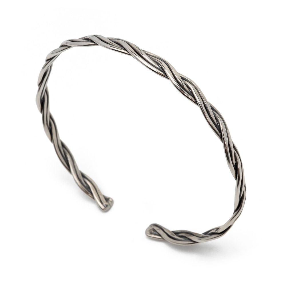 925 編み込みバングル [cb004]