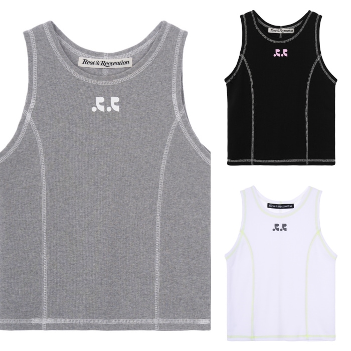 【REST & RECREATION】 RR COLORATION SLEEVELESS TOP : 3COLORS