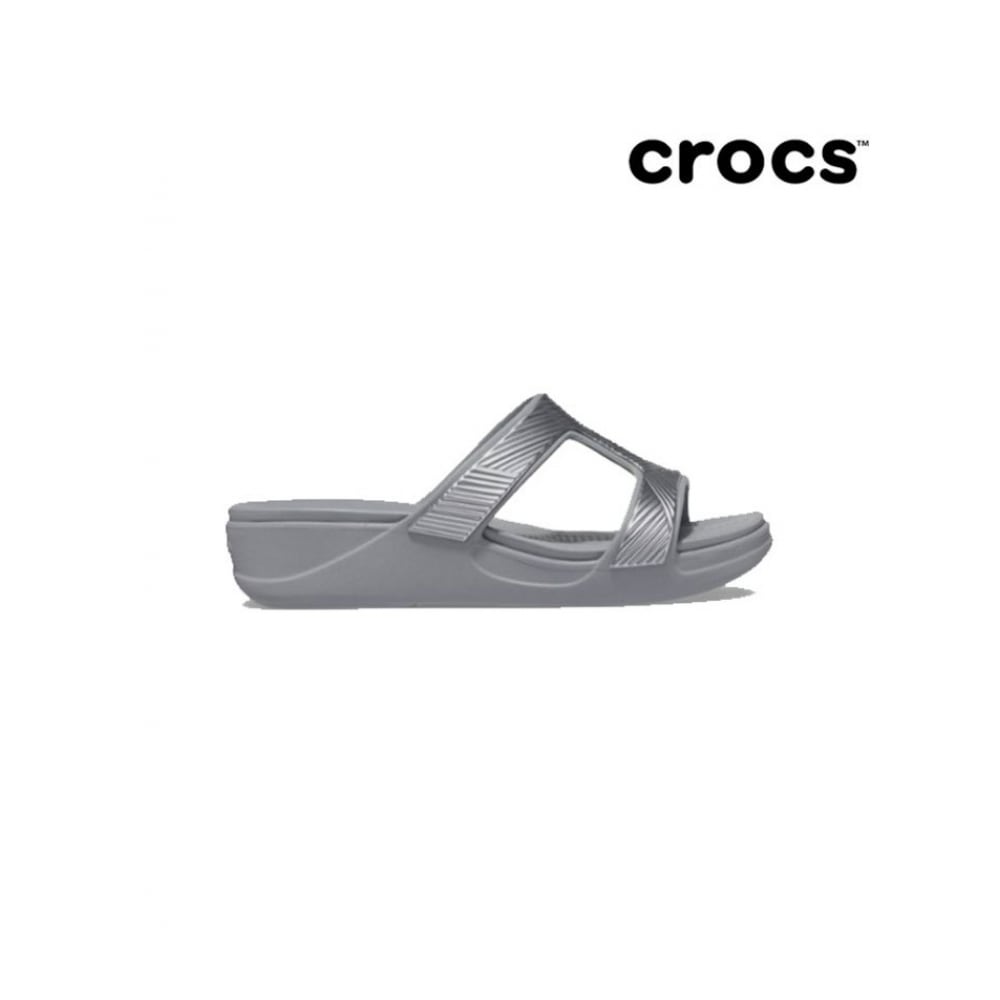 クロックスレディースモントレーメタリックウェッジグレー 207144-007