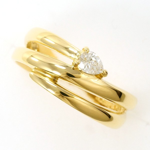K18 18金 YG イエローゴールド リング 指輪 5号 ダイヤ 0.08 ジュエリー 中古 32,370円