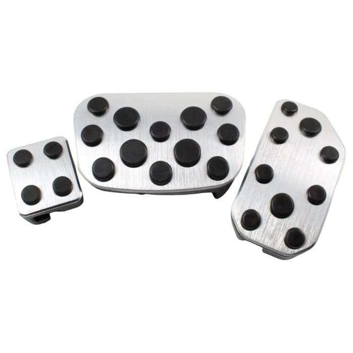 トヨタ適合品 ペダルカバー シルバー 80系 ノア ヴォクシー エスクァイア 前期 後期 3点セット