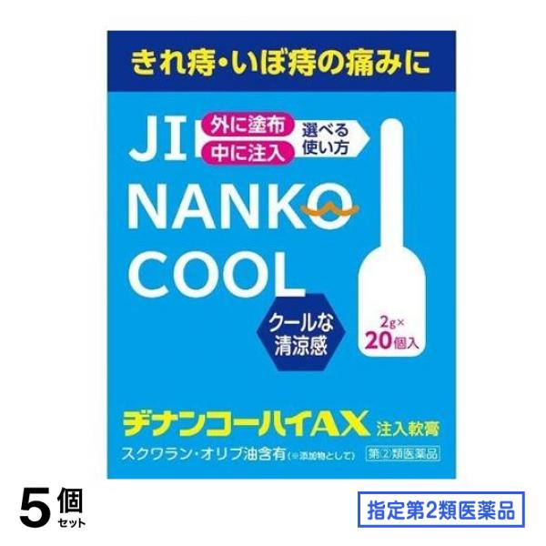 指定第２類医薬品 ヂナンコーハイAX 注入軟膏 2g× 20個入 5個セット