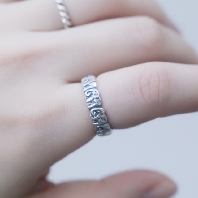 シルバー925ヴィンテージ象リング