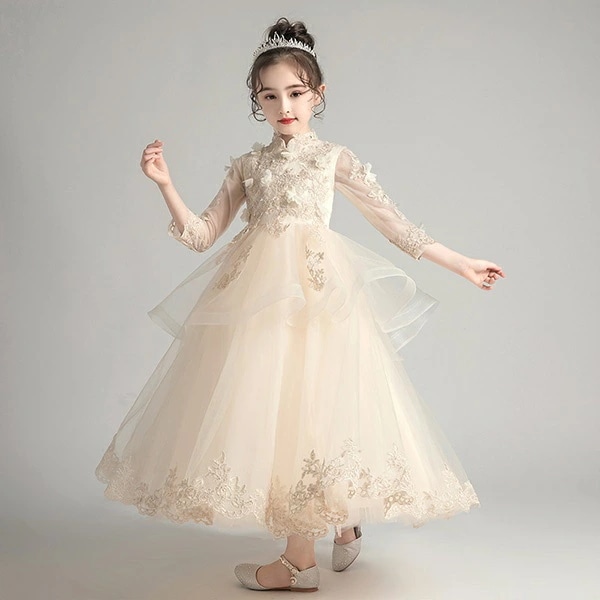 ピアノ発表会 ドレス 子供ドレス ワンピース お姫様 着やせ 上品 エレガント 女の子 結婚式 フォーマル キッズドレス 100/110/120/130/140/150/160 ef044zezed4