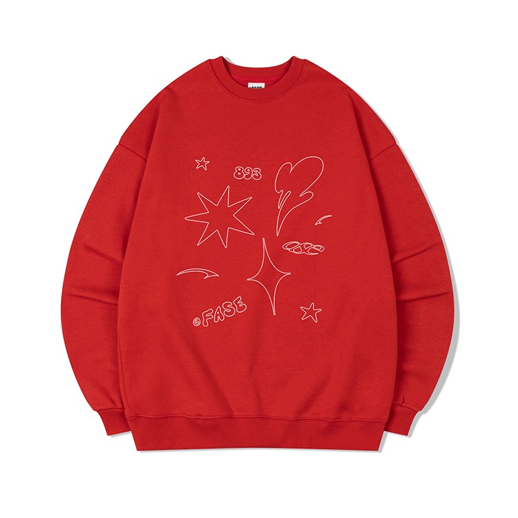 DRAWING FIGURE SWEATSHIRTS - RED