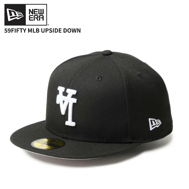 ニューエラ メンズ キャップ レディース 帽子 NEW ERA 59FIFTY MLB Upside Down ドジャース ブラック CAP 14745372