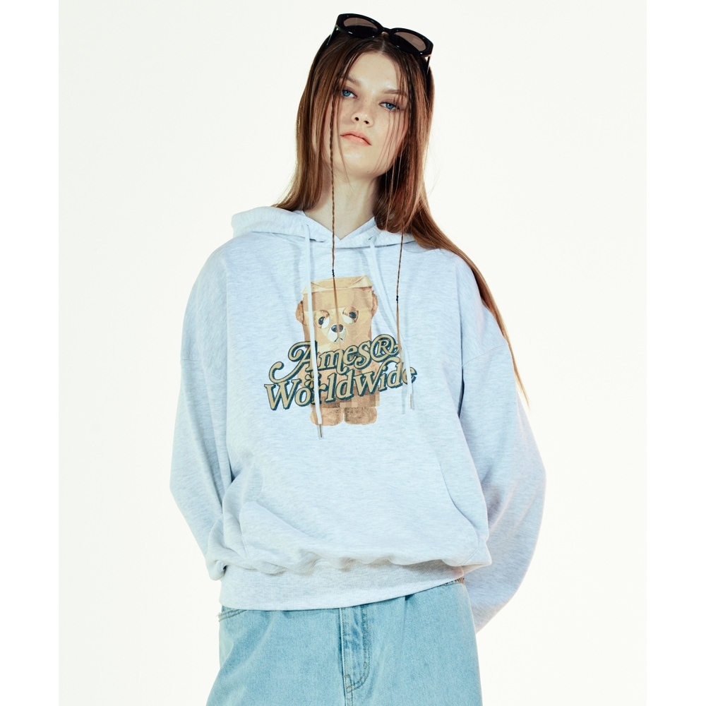 AMES-WORLDWIDE テディベア パーカー ライトグレー