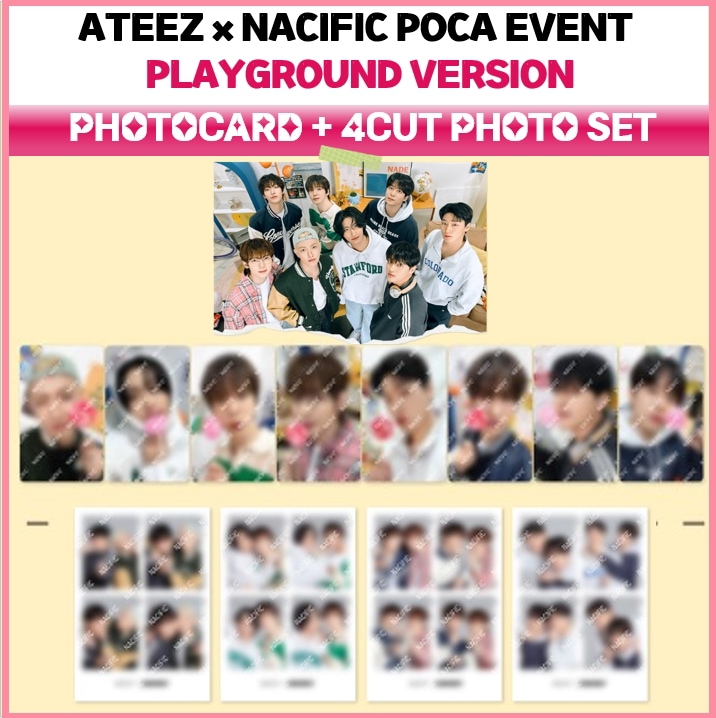 Ateez x Nacific Playground Version With Ateez 8 Member Set / 公式 Photocard