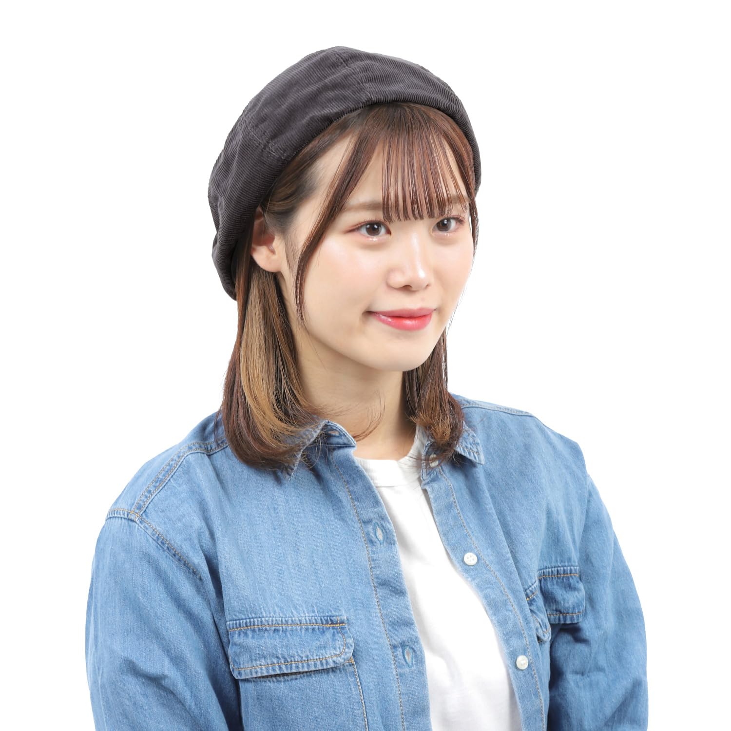 [HIGHER] ハイヤー コーデュロイ ベレー メンズ レディース 帽子 CORDUROY BERET (2 グレー)