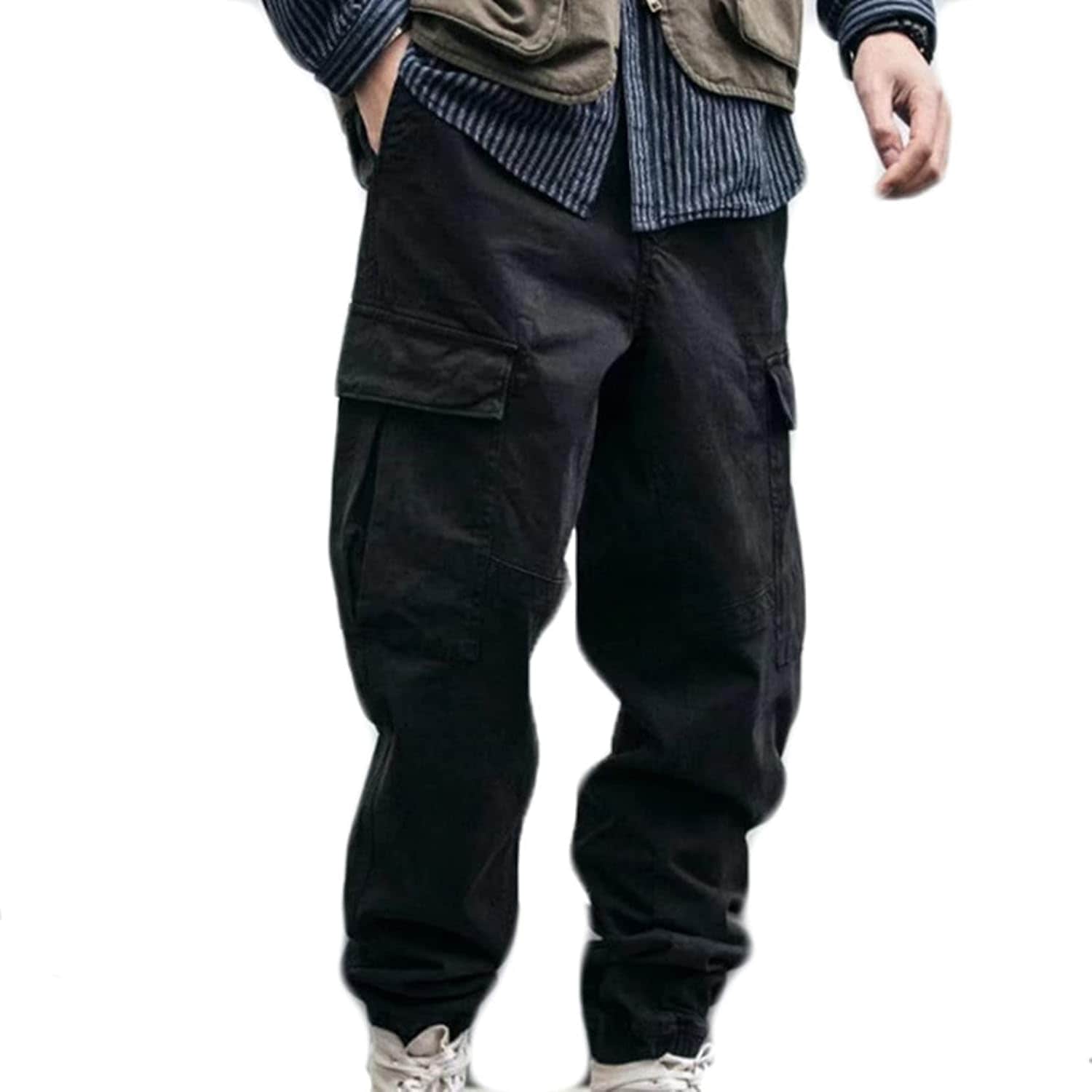 アメカジ ロングパンツ メンズ カーゴパンツ ワイド マルチポケット ミリタリーパンツ ストリート ファション カジュアル アウトドア ロングパンツ コットン 無地 バギー 男性 ズボン サ