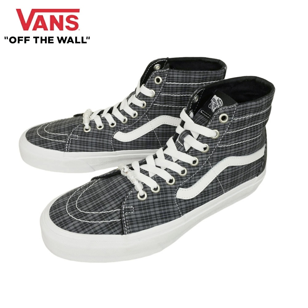 バンズ VANS ヴァンズ【箱無し】SK8-HI TAPERED スケートハイ スケーターハイUV BEADS BLACK ブラック 黒 チェック グレーメンズ