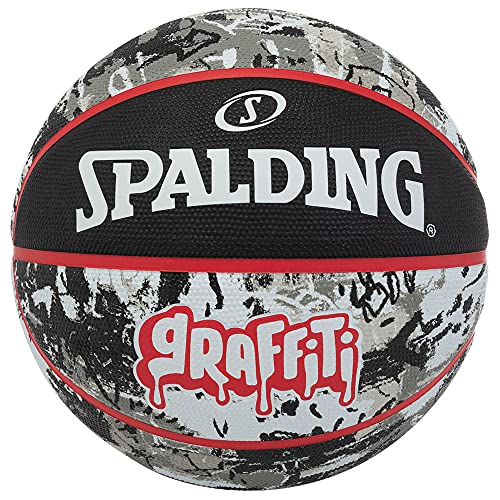 色：グラフィティ ブラック×レッド SPALDING(スポルディング) バスケットボール ボール デ
