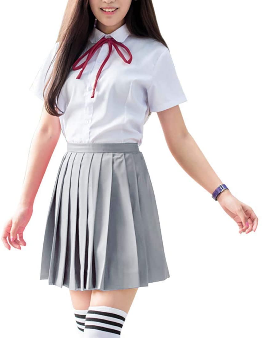 女子高生 コスプレ制服 学生服 セーラー服 無地 プリーツスカート 定番 本格 JK制服 コスチュー