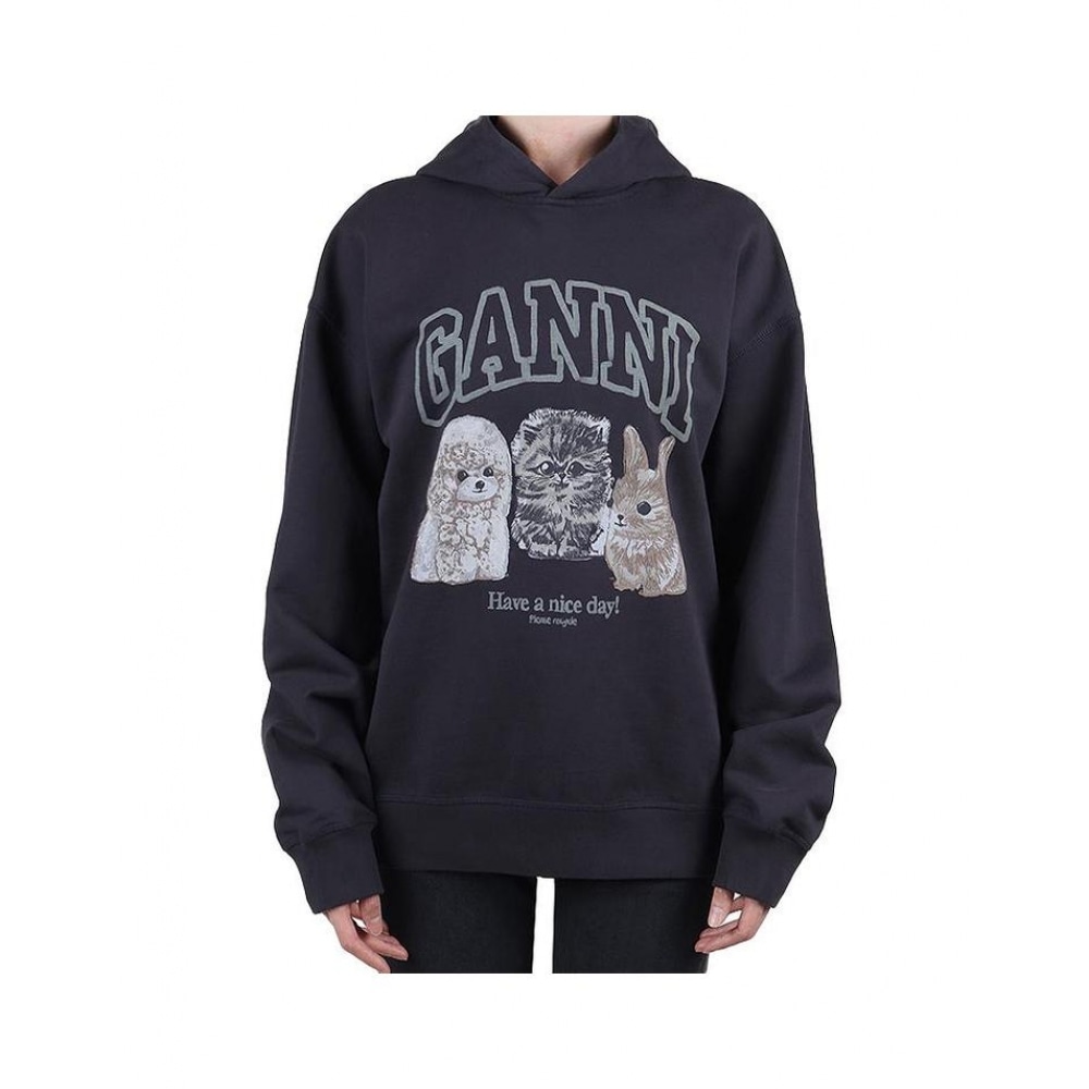 ガニ 25FW 女性 アニマルプリント フーディ T4270 252