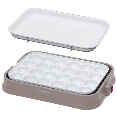 他サイト： アイリスオーヤマ(IRIS OHYAMA) たこ焼き器 2WAY ( たこ焼きプレート 24穴 平面プレート ) セラミックコート グレー PHP-C24W-Hの商品画像