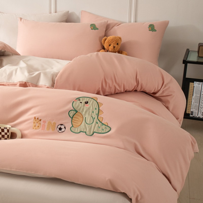 全綿ベッド上4点セット純綿カートゥーン布団カバーシーツ宿舎ベッド笠3点セットベッド用品4点セット軽量