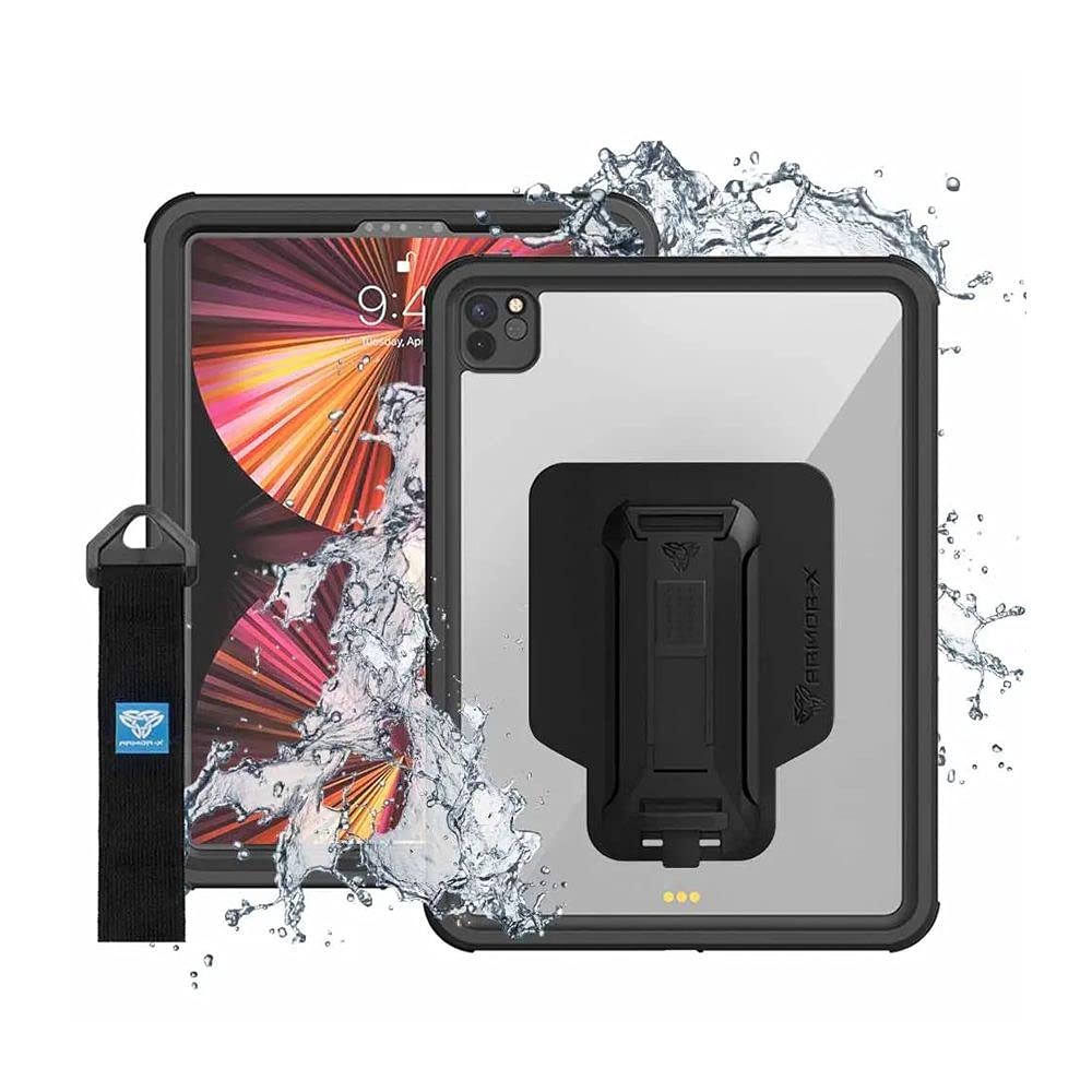 iPad Pro 11インチ (第2世代 / 第3世代) ARMOR-X IP68 Waterproof Case with Hand Strap