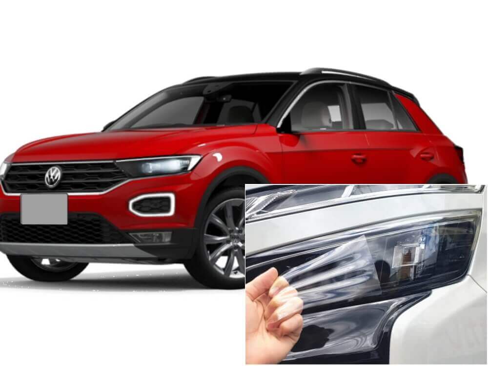 ヘッドライトプロテクションフィルム (ワーゲン T-Roc) 車種専用 カット済み 左右セット ヘッドライト保護 1DPC 1DFE