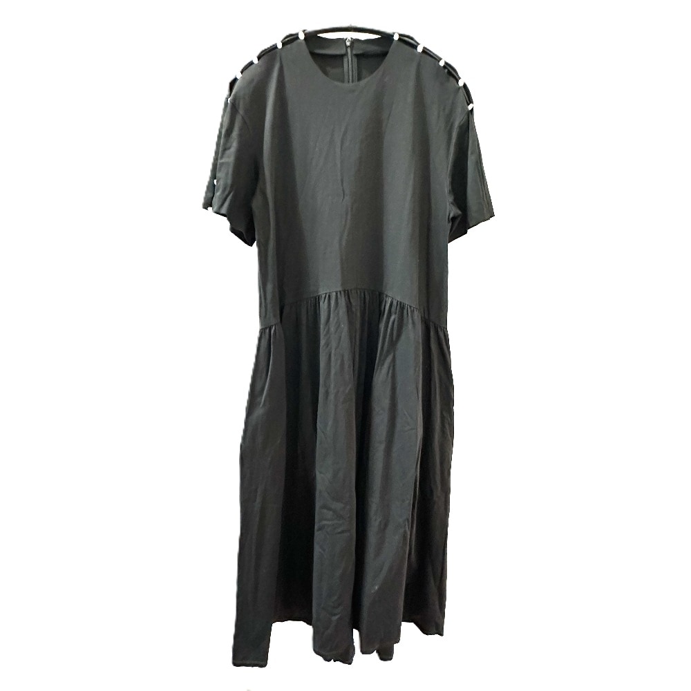 LE CIEL BLEU ルシェルブルー ワンピース 22S65629 バロックパール 半袖 アパレル コットン ブラック