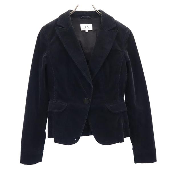 90s オールド コーデュロイ テーラードジャケット S 黒 レディース