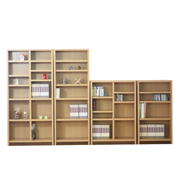 ブックシェルフ 本棚 幅87cm ナチュラル 可動棚板4枚付き 雑誌 A4サイズ収納可 木目調 日本製 完成品 リビング 書斎 子供部屋