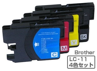 LC11-4PK 4色パック10セット Brother(ブラザー) 互換インクカートリッジ プリンターインク ICチップ残量検知対応
