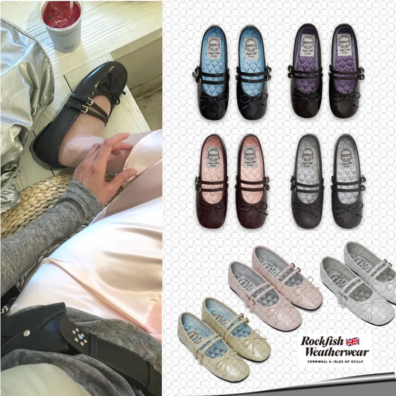 SQUARE TOE TWO STRAP MARYJANES(ENAMEL) フラットメリージェーン 7 色 / 26SSコレクション