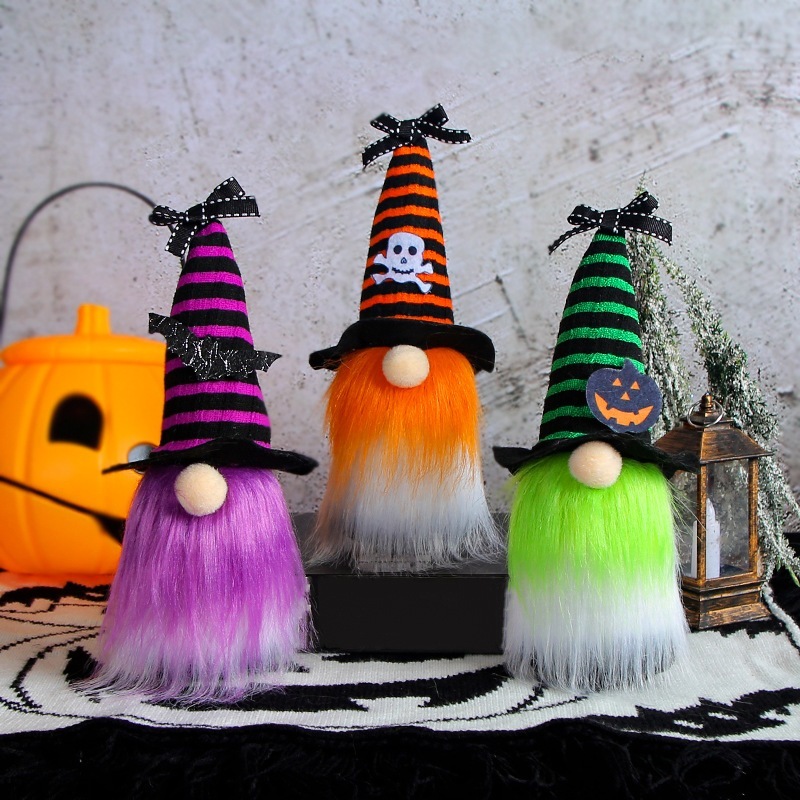 2024年新作ハロウィンミニ三色人形魔法使い帽子おばけ祭り人形飾り飾り
