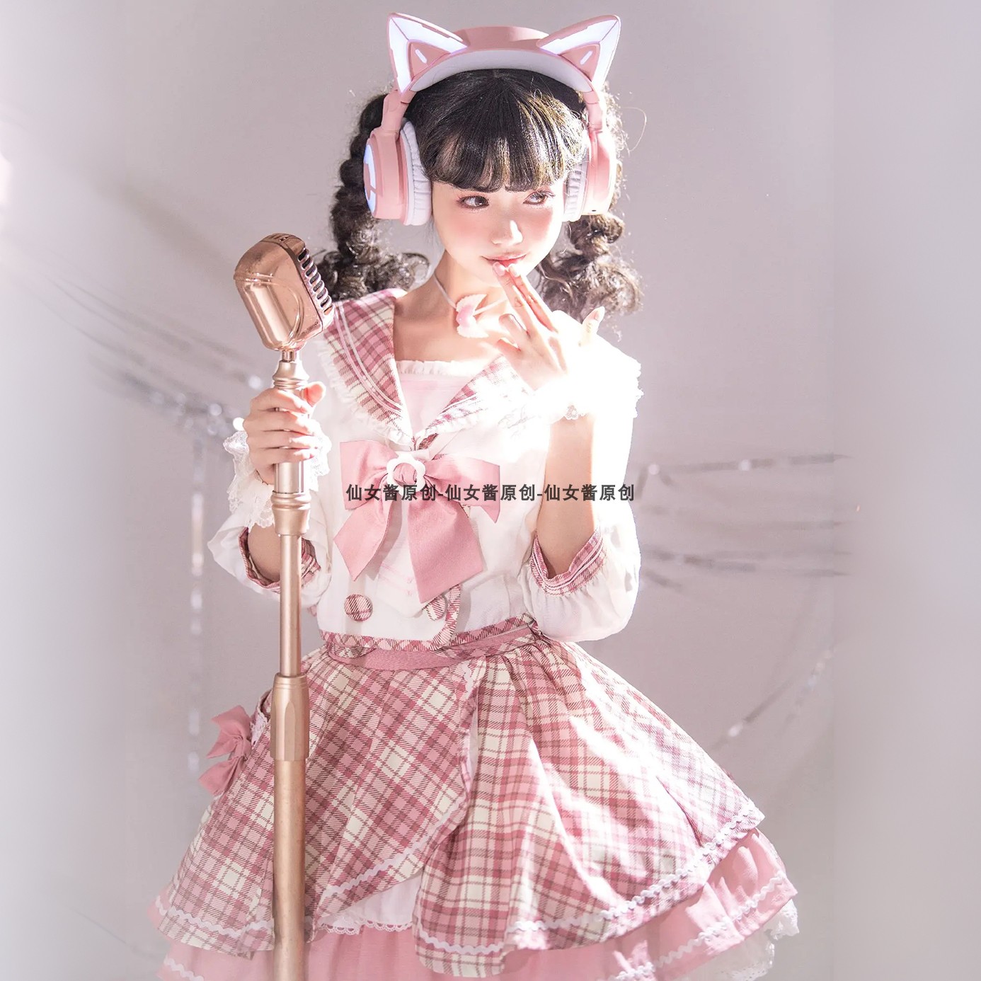 ガールズグループの歌の服ロリータスカート戦略小さなアイドルスタイルの歌の服Kポップ