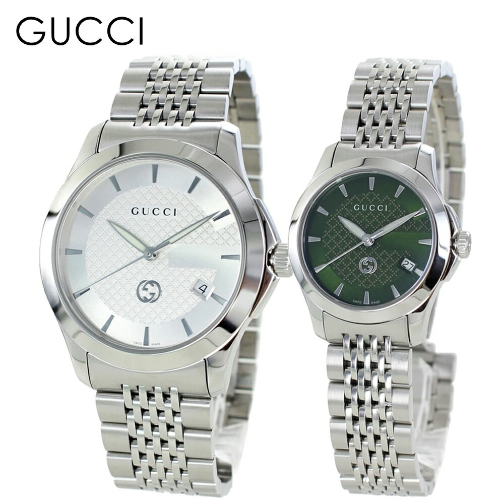 ペアウォッチ 婚約 結婚祝い 結婚記念日 プレゼント グッチ 腕時計 手表 夫婦 高級 GUCCI 時計 Gタイムレス メンズ レディース カップル ペア ギフト 贈り物 ya1264174ya126
