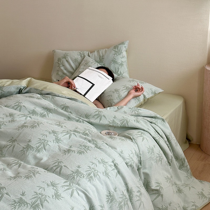 純綿ベッド4点セット 綿100 レトロジャガードキルトカバー 寝具シーツ ベッドシーツ 掛け布団カバー クラシックスタイル