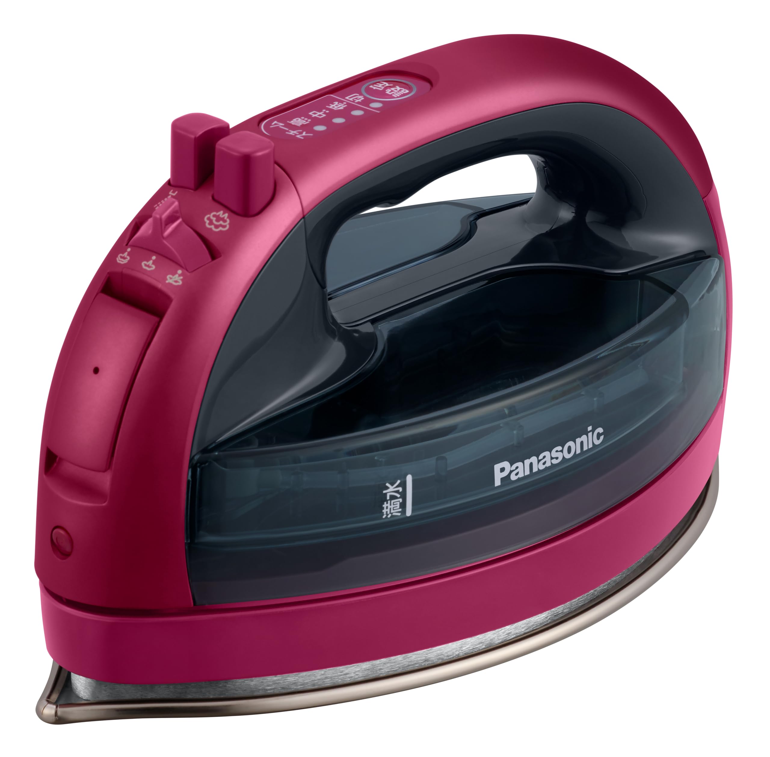 パナソニック(Panasonic) 2023最新型 コードレスパナソニック コードレススチーム Wヘッドアイロン ステンレス×ニッケルコート 除菌 ピンク カルル NI-WL708-P