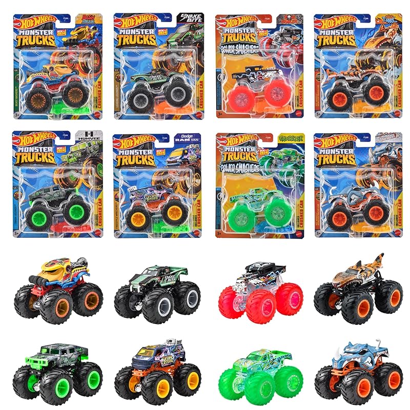ホットウィール(Hot Wheels) モンスタートラック 1:64アソート 8台入り BOX販売 乗り物おもちゃ ミニカー 3歳から 984J-FYJ44