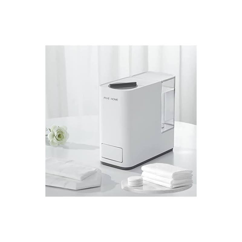 2023改良版 FIVEHOMEスマート瞬間蒸し&冷感タオルマシン タオルウォーマー コンパクト５秒で蒸しタオル 引き出し自動開閉 3段階温度調節 ミニ ワンボタン簡単操作 5秒で心身ともに癒される温