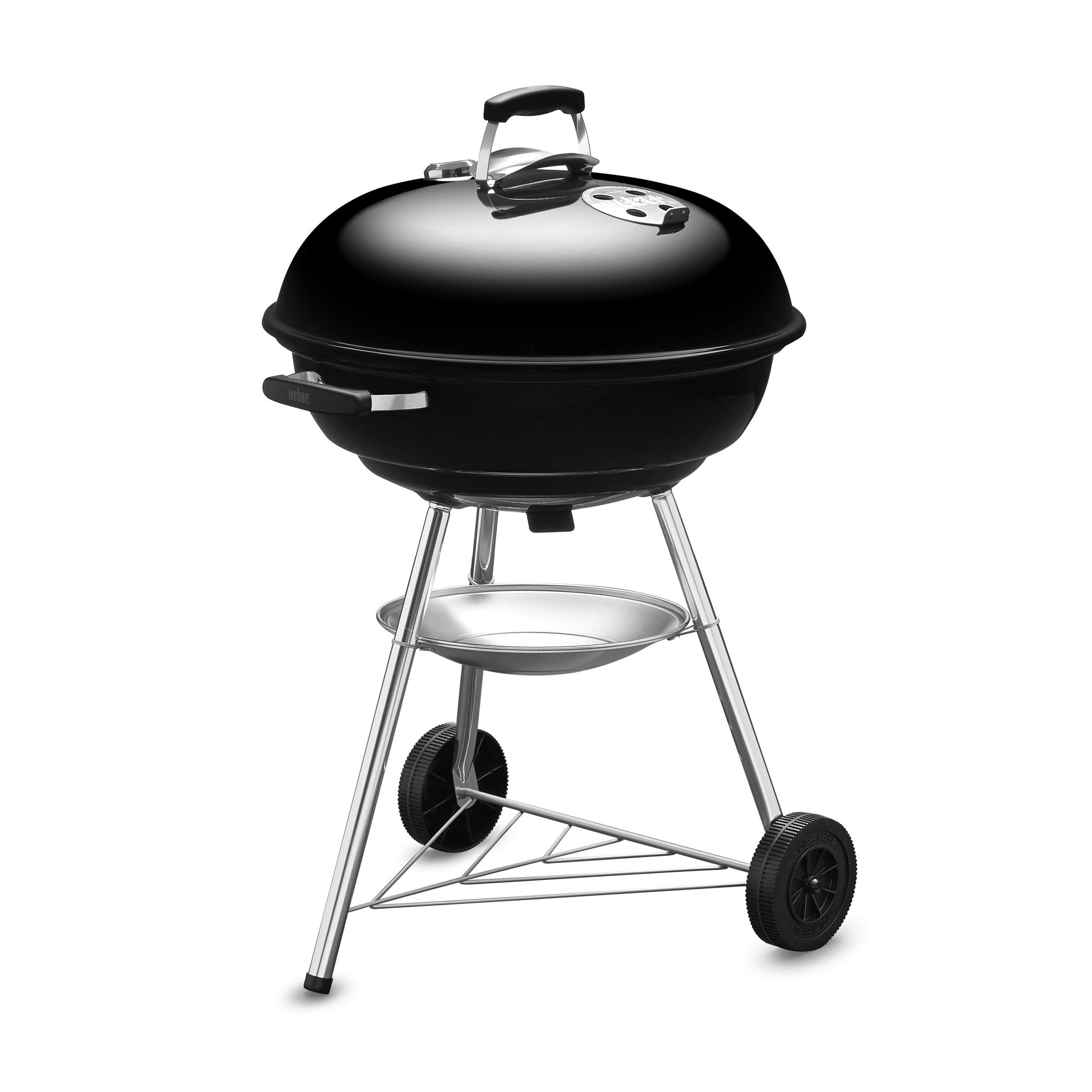 ウェーバー(Weber) バーベキュー コンロ 直径57cm コンパクトケトル 炭 キャンプ 10-12人用 焚き火台【日本正規品10年保証】温度計付き 1321308 ブラック