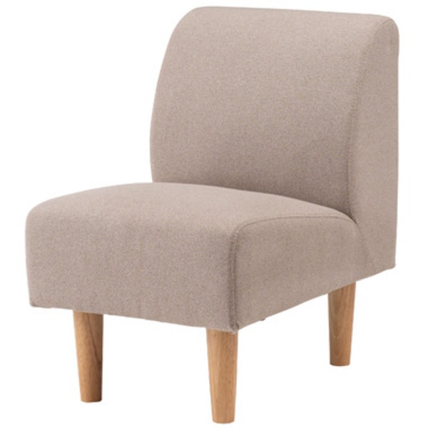 ソファ 1人掛け 約幅47×奥行67×高さ72×SH40cm ベージュ 肘掛けなし ダイニングソファ 1人掛けソファ