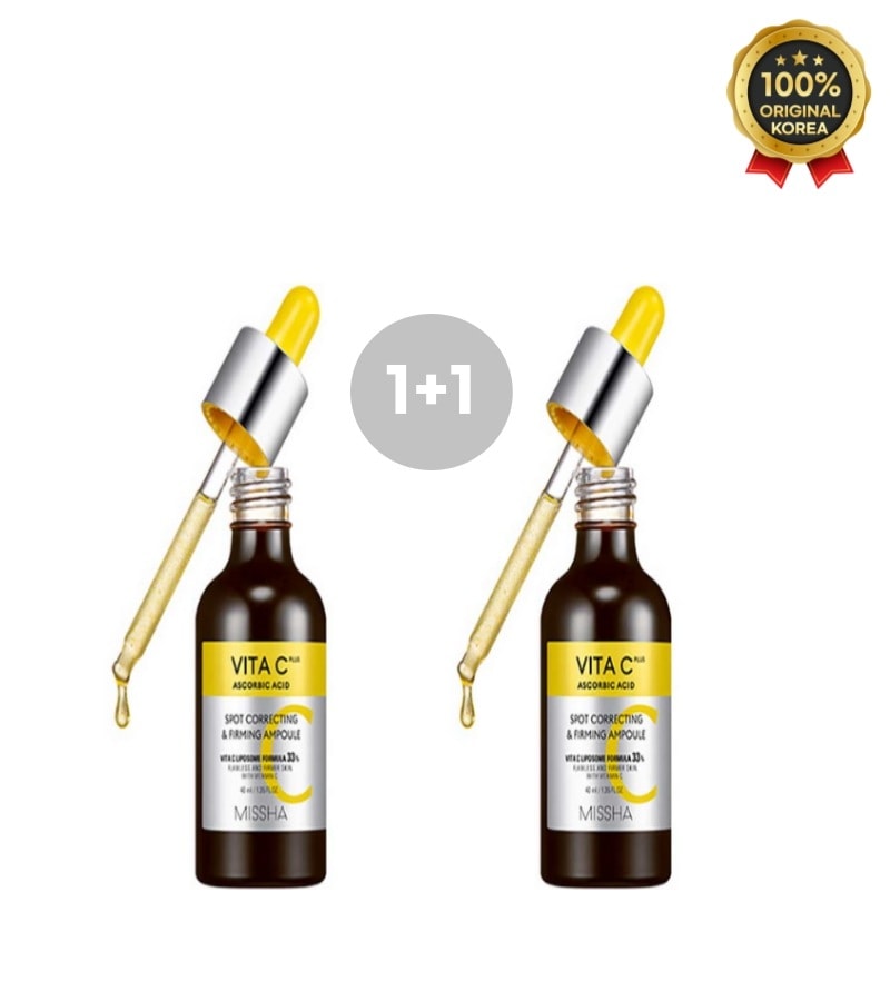 [正品]MISSH* ミシ* ビタプラス VIT* プチシ* 弾力 アンプル 1+1(40ml+40ml)