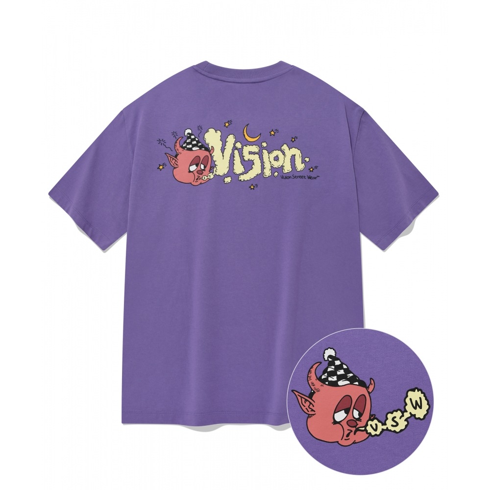 VISION StreetWEAR VSW スリーピー T シャツ パープル