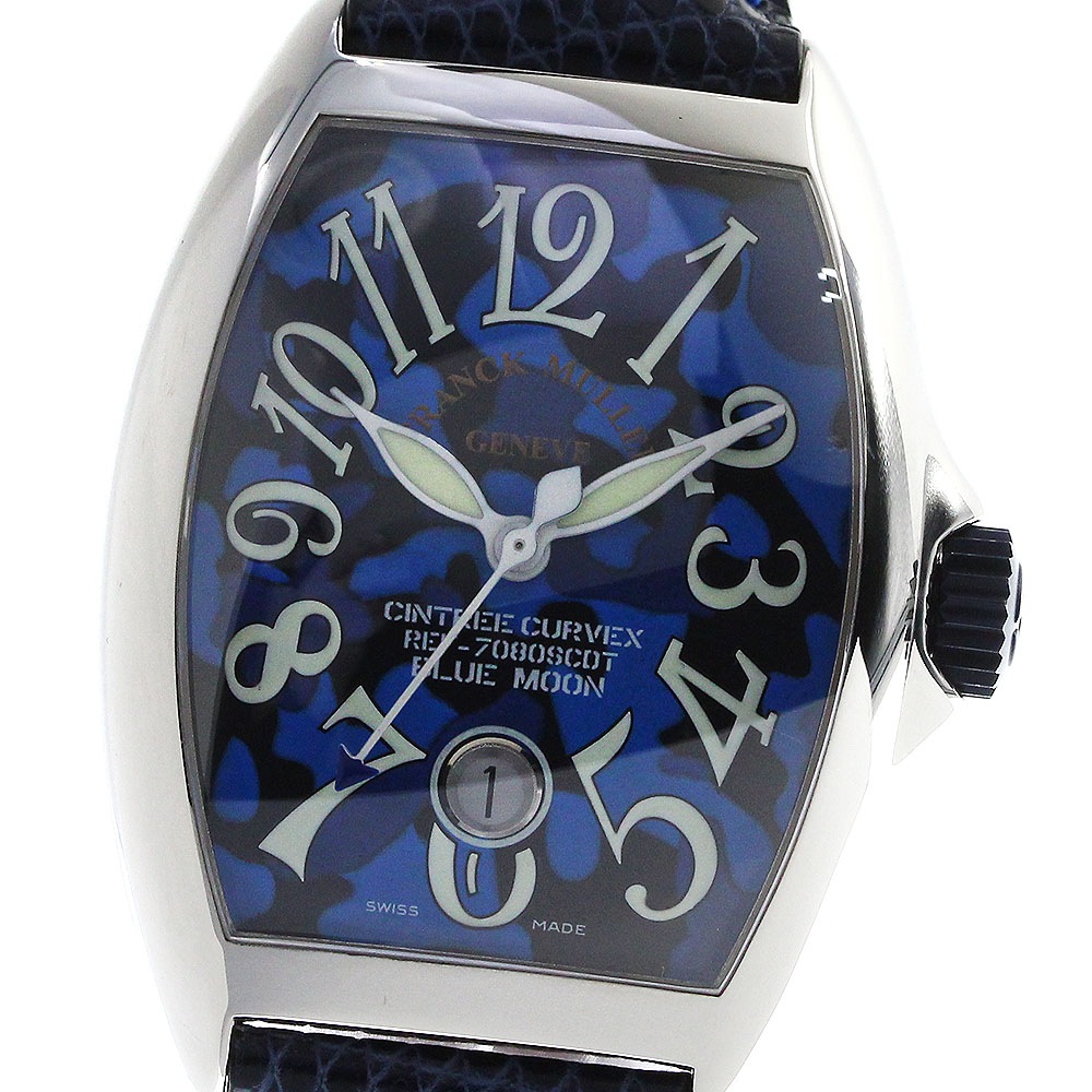 フランクミュラー FRANCK MULLER 7080SCDT トノーカーベックス ブルームーン デイト 自動巻き メンズ 良品 _811130【中古】