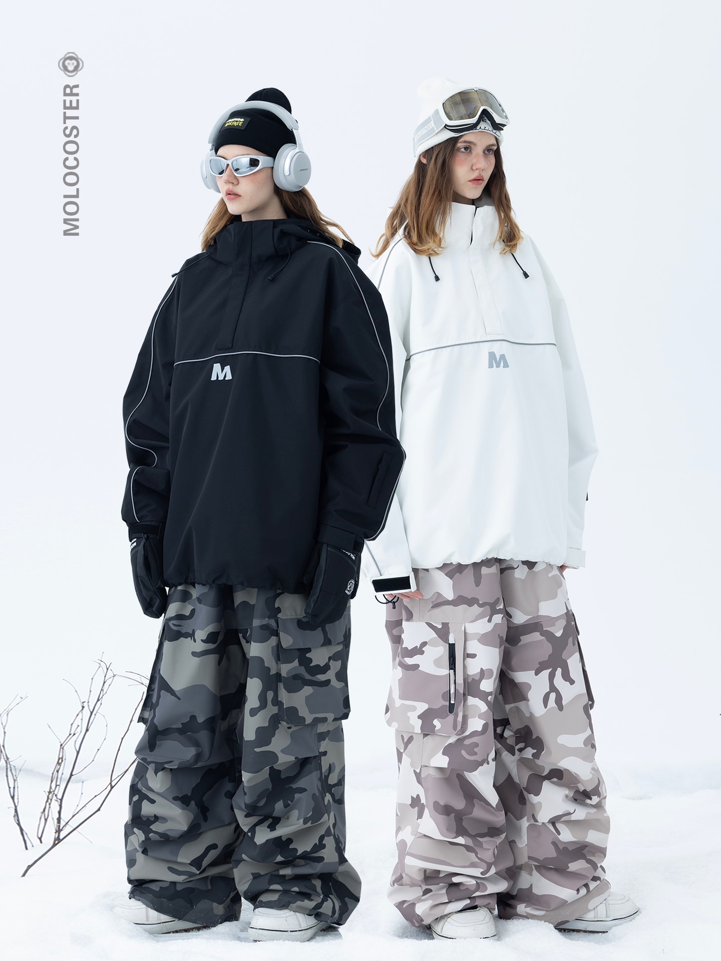 スノパンツ 2025 2026 迷彩 ブラウン グリーン レディース メンズ oversize 3L スノーボードウェア スキーウェア スノボウェア ロングパンツ